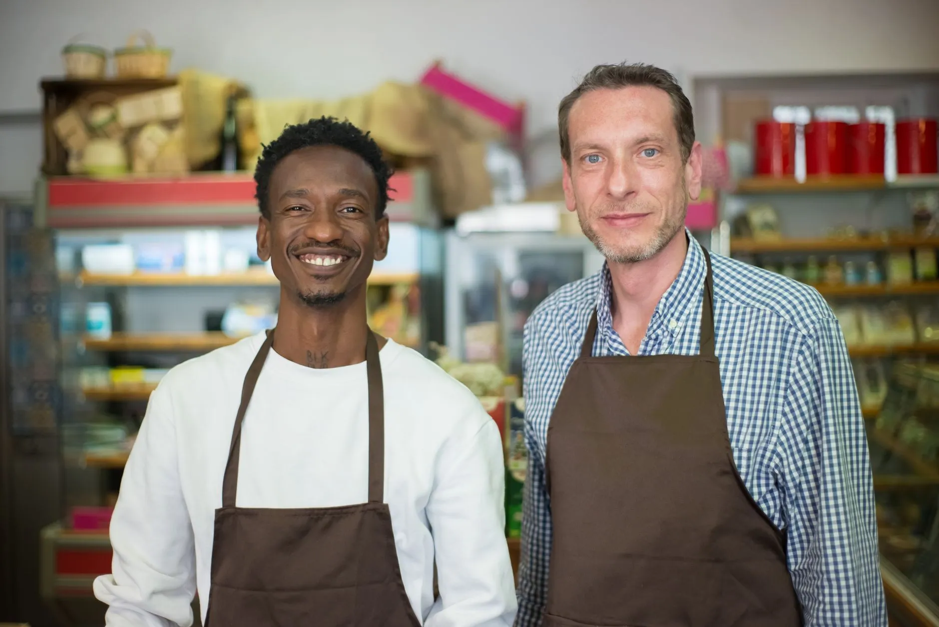 A confident small-business owner